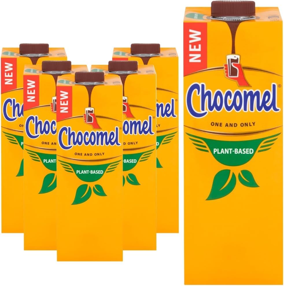 Chocomel Plant-Based Original Dutch Chocolate Milk Drink, Tetra Pack 1 Litre (Pack of 6)