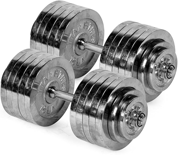 Titan Fitness 200lb Adjustable Dumbbell Set