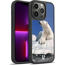 Head Case Designs Polar Bear On Ice Wildlife Gel Armor Case [Military Grade Drop Protection] Compatible with Apple iPhone 13 Pro