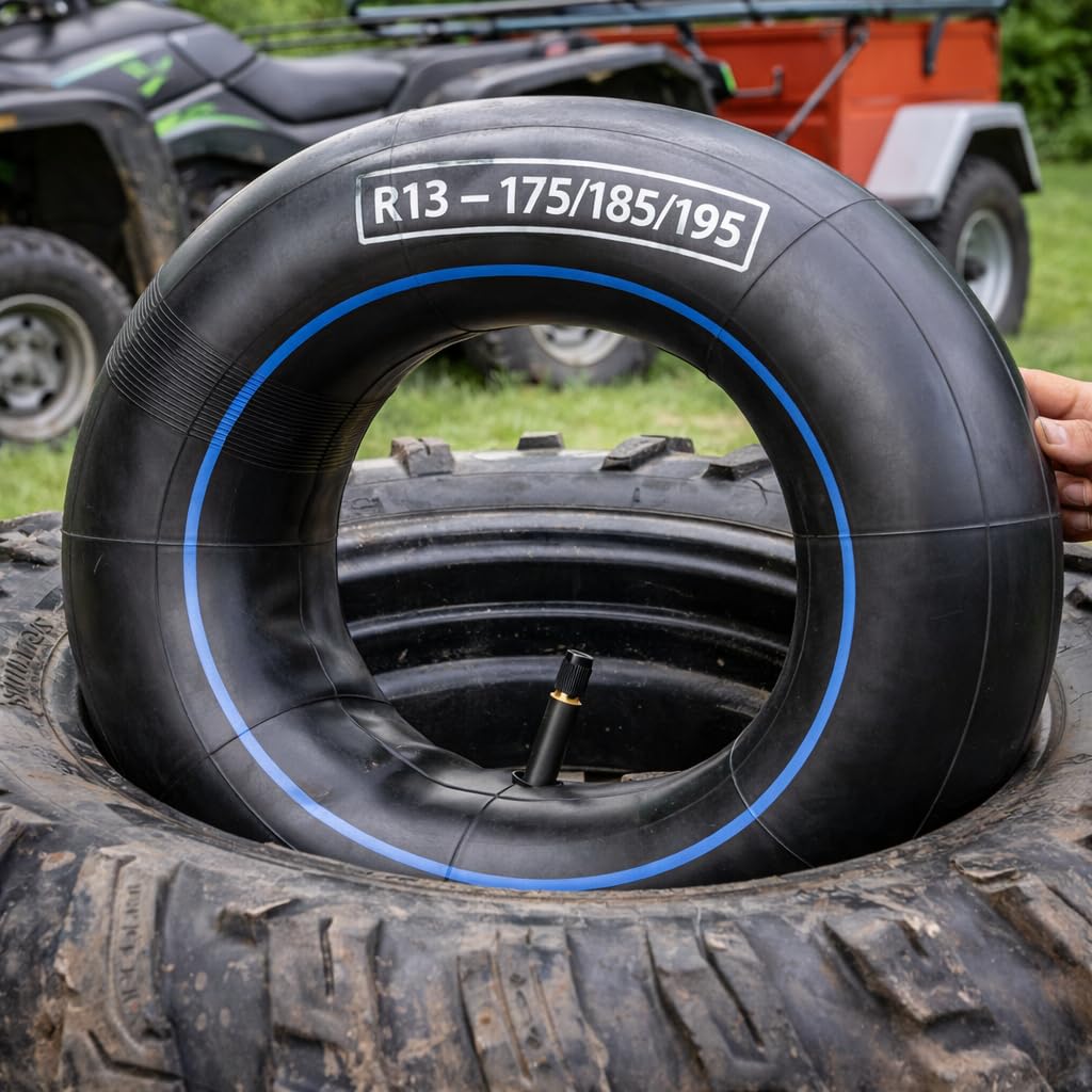 Chambre à Air R13 TR13 Butyl Renforcée – Compatible 175/65-13 à 195/70-13 – Haute Étanchéité – Pour Remorque, Voiture, Quad, Tracteur Léger – OUTILE