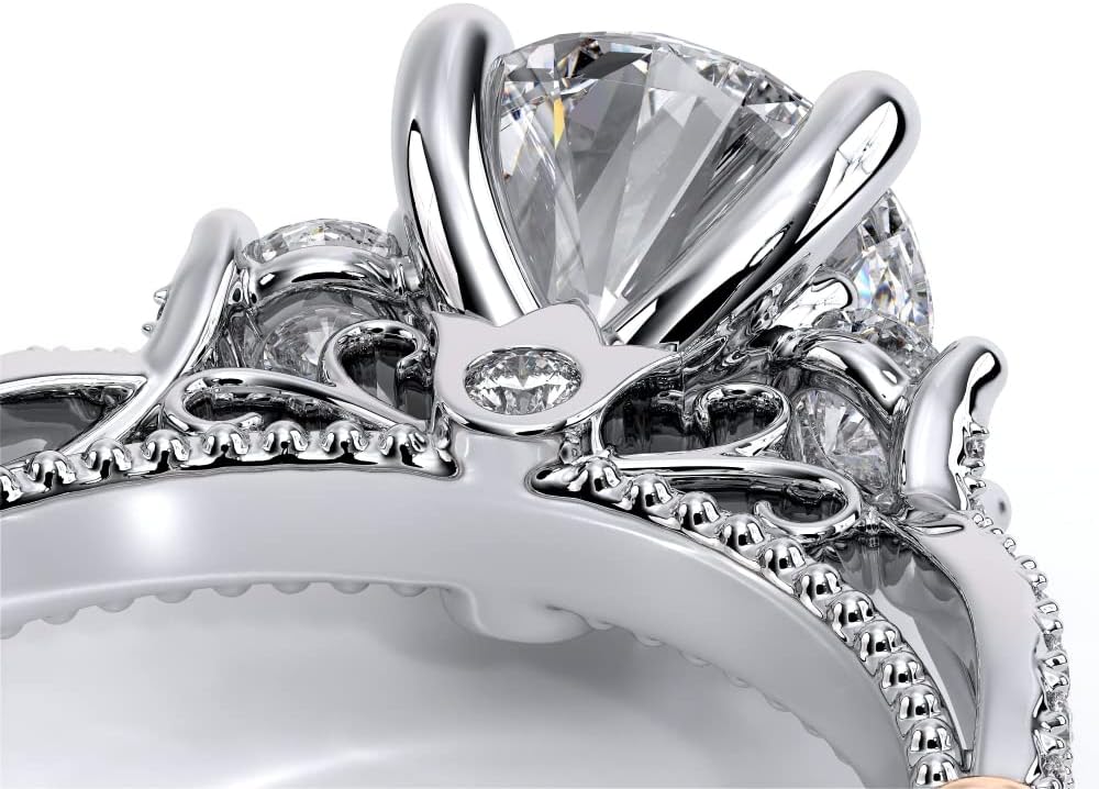 1.35 Carat Vintage 3 Stone Moissanite Engagement Rings 10K/14K/18K Gold or Platinum Plated Silver Moissanite Rings for Women