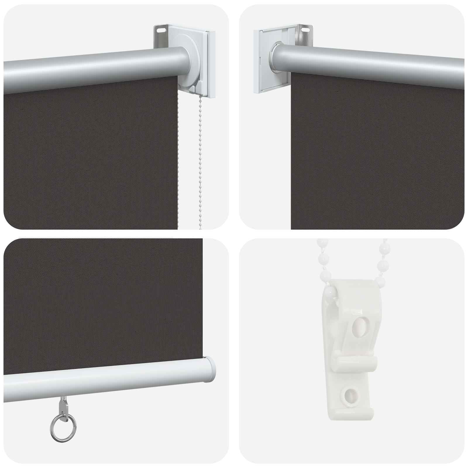 Tenda avvolgibile antracite, 80 x 140 cm, protezione dai raggi UV | Efficace protezione dagli sguardi indiscreti e dal calore per soggiorno, camera da letto e giardino d'inverno. Facile