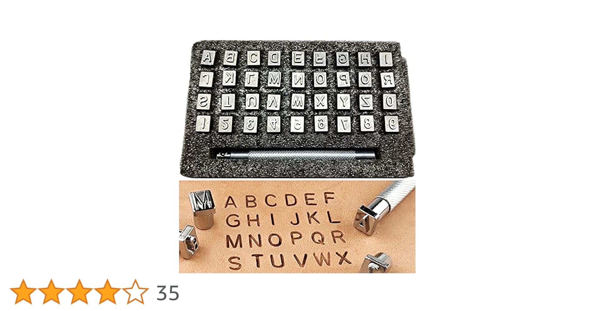 Amazon.co.jp: Kimlontonレザークラフト 刻印セット36個 数字
