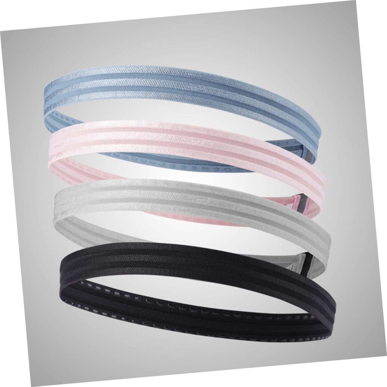 INOOMP 9 Piezas Diadema Antideslizante Diademas atléticas Diademas Deportivas Anchas Diadema para Correr Cinta Pelo Deporte Banda para el Cabello Deportiva Reflectante Deportes Venda