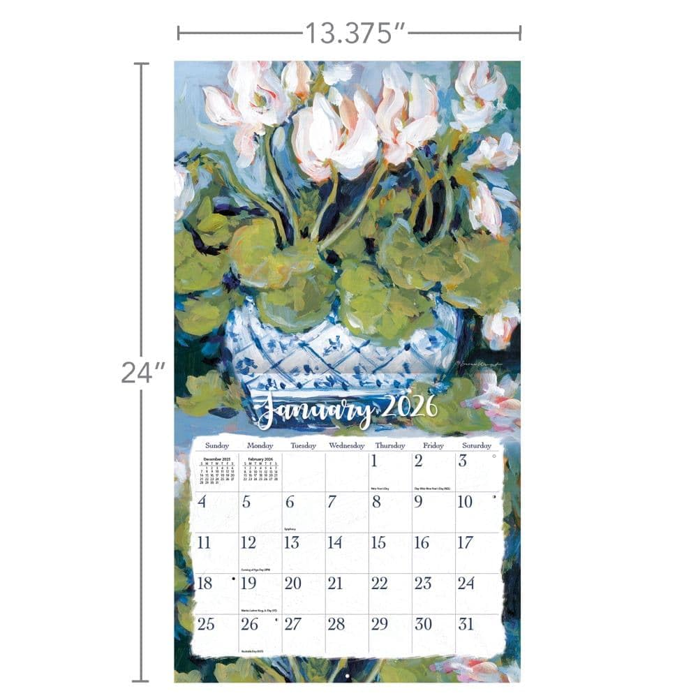 Lang, Gallery Florals - Calendario de pared 2026 de Susan Winget