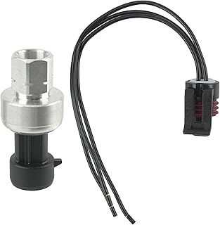 AUTOKAY AC Refrigerant Pressure Switch Sensor & Connector Fits for GMC Buick Chevrolet Cadillac Isuzu Pontiac Saturn, Air Conditioning Refrigerant Pressure Sensor Replace 13587668 13502759 22634172