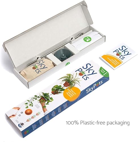 Miniatura 7 de Paquete de tres kits de colgadores de macetas + accesorios - Cuelga y conecta tus macetas de barro, acero inoxidable, para interiores y exteriores,