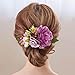 BUNNY LULU Flower Hair Clip for Women - Elegant Hair Accessory for Wedding, Party & Daily Wear (Purple)