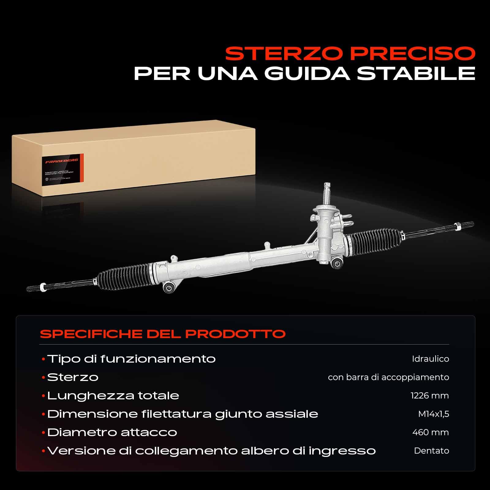 Frankberg Tiranti Ingranaggio dello sterzo Compatibile con 2 DY Fiesta V JD JH Fiesta V Van Replace# 2S61-3200-PB,2S61-3200-PA