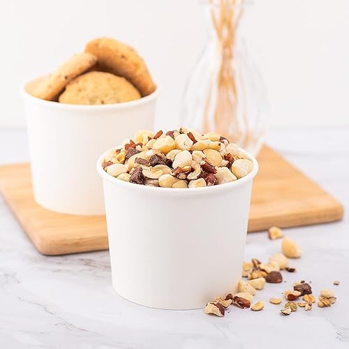 Miniatura 7 de KARAT EARTH Contenedor de papel ecológico para alimentos fríoscalientes de 10 oz (3.575 in), blanco, KE-KDP10W - 1,000 ct