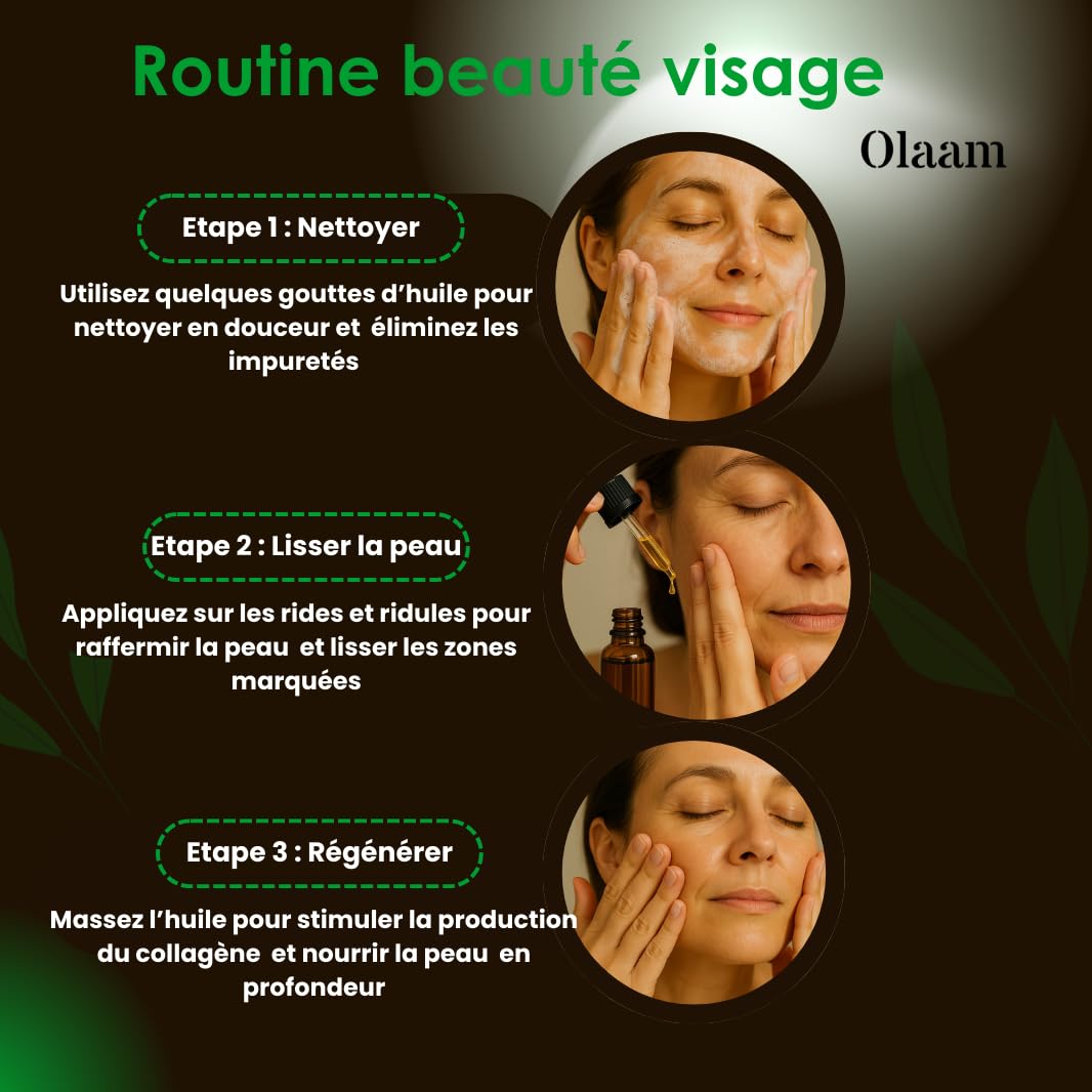 Huile de Pépins de Figue de Barbarie - Pipette - Bouteille en Verre - 100% Pure, Naturelle, Pressée à Froid - Huile de Figue de Barbarie Visage Anti-Âge et Anti Cerne Soin Visage Cheveux