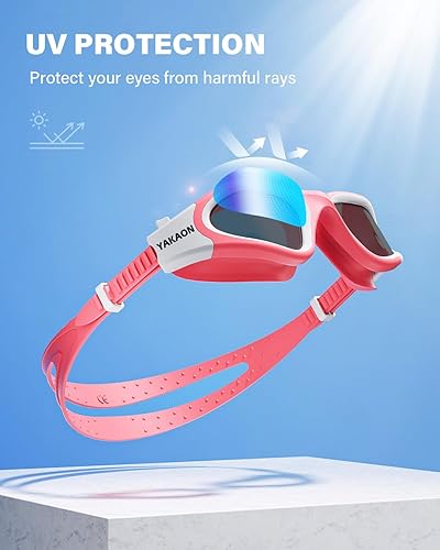 Miniatura 4 de YAKAON Gafas de natación A1, gafas de natación de visión amplia, antivaho para hombres, mujeres y adultos