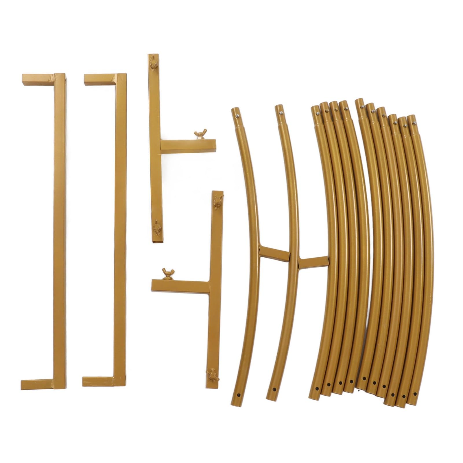 JUOPZKENN Round Backdrop Stand, Stable Circle Balloon Arch Frame, Stable Iron Circle Arch Kit, Stable Enlarged Base Iron Circle Arch Frame for Wedding Party Lawn Decoration Gold