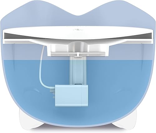Miniatura 2 de Catit PIXI - Fuente de agua para gatos con triple filtro y opciones ergonómicas para beber, color azul