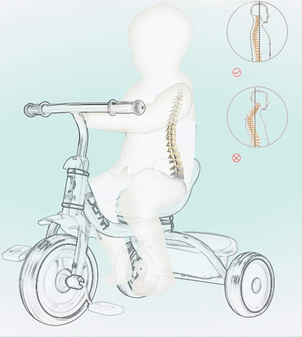 Tricycle Trike - Kids Tricycle with Adjustable Seat/Storage Basket, for 2-5 Year Old Boys/Girls, Portable Toddler Pedal (Color: Pink)