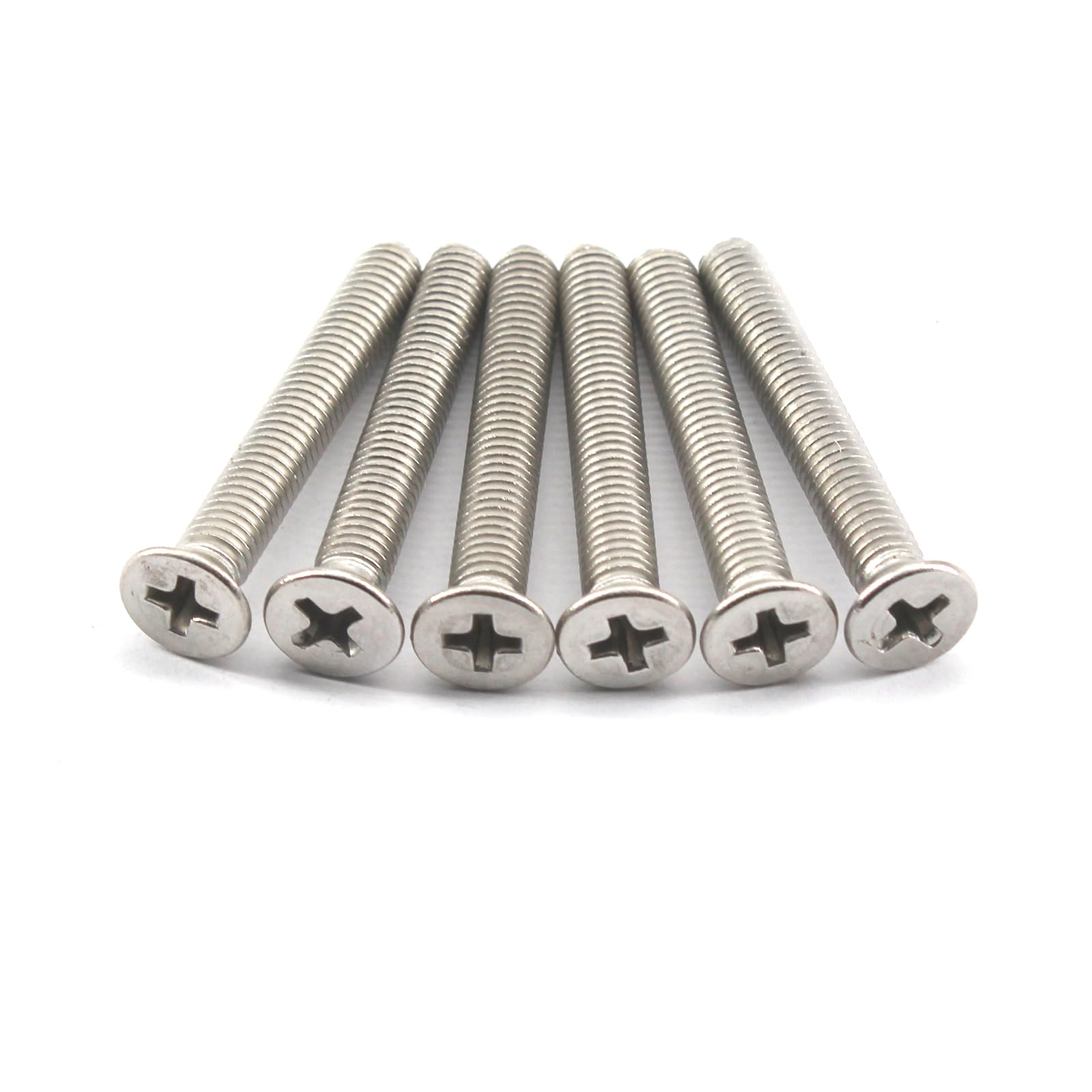 40Pcs M6x60 Stainless Steel Phillips Screws Bolts Flat Head Cross Countersunk Screws