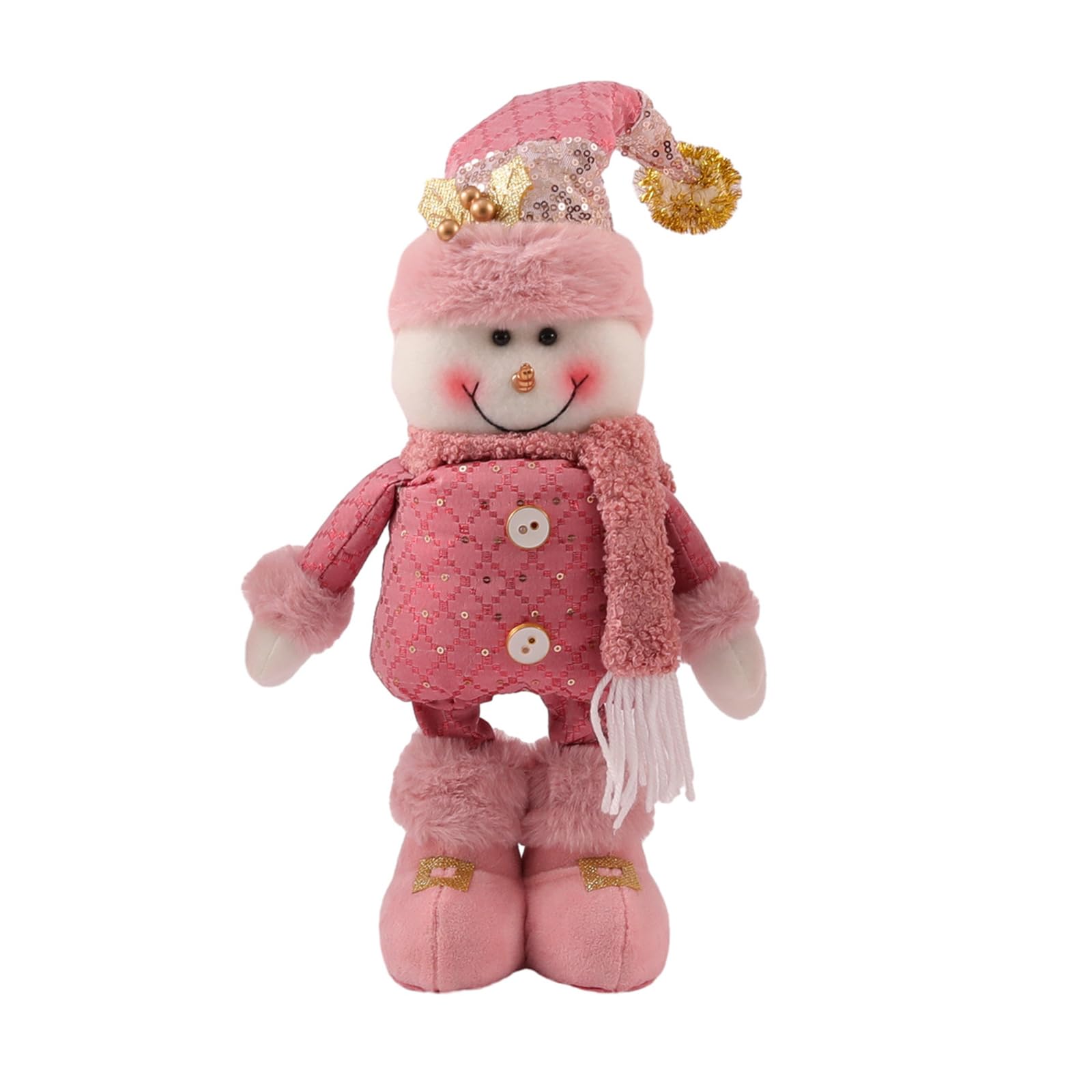 Tsophreniq Christmas Santa Doll Ornaments Retractable Standing Snowman Figurine Doll Christmas Decoration for 2024 New Year Kids Decorations