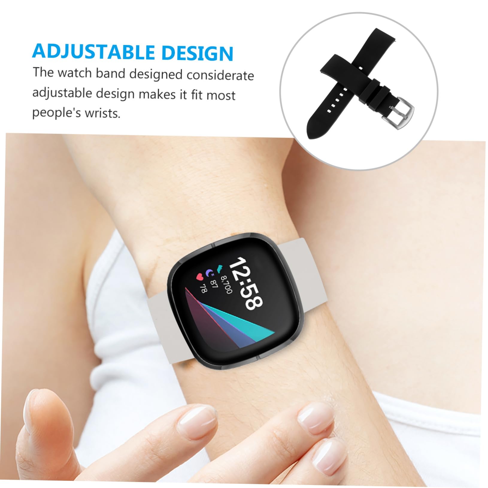 Gatuida 1 PC Cinghia Accessori Smartwatch Cinturino In Silicone Orologio Di Gomma Cinghia Di Vigilanza Del Silicone Fitnus Orologio Cinturino Di Ricambio Cinturini Per Smartwatch Gel Di