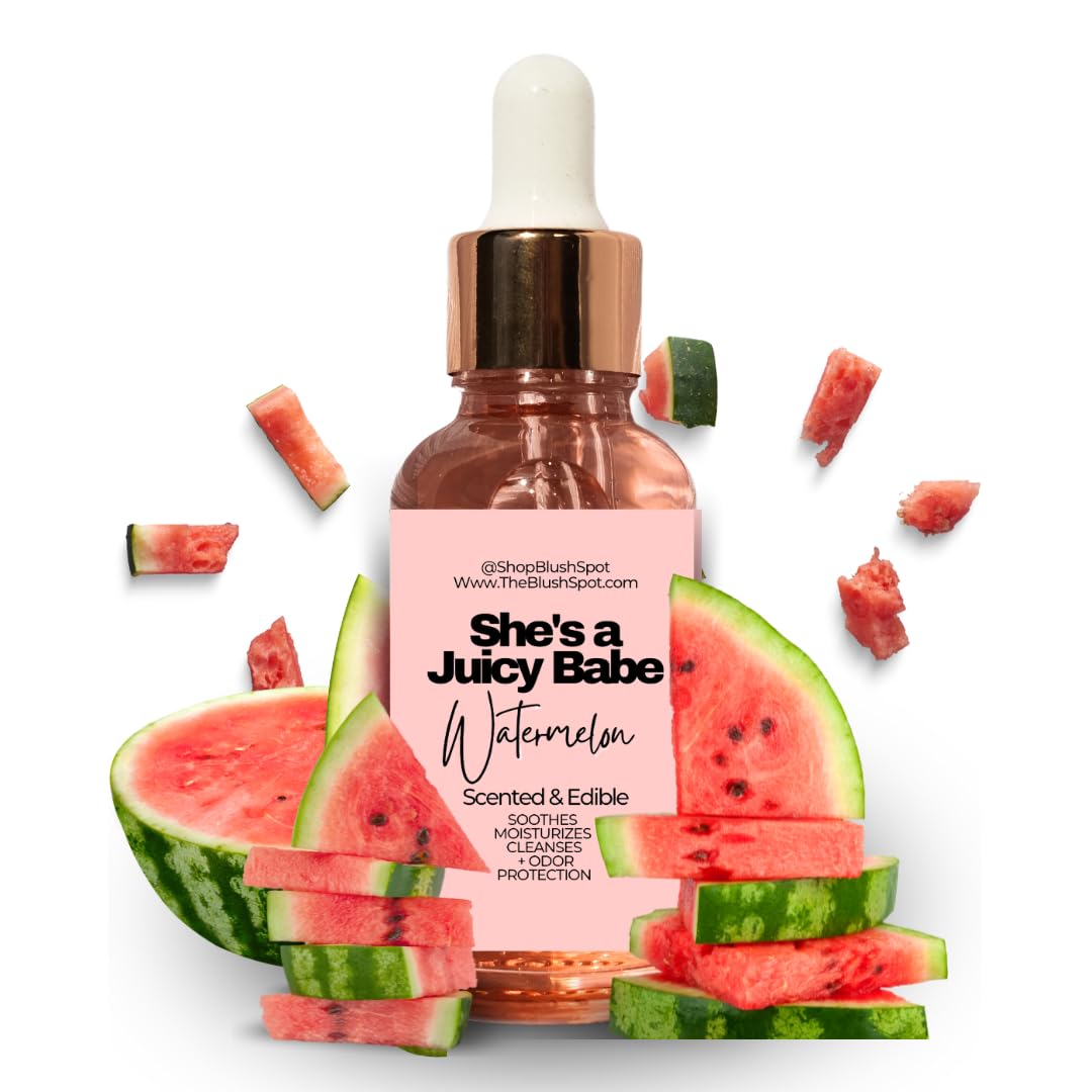 Watermelon Yoni Oil - Edible Yoni Oil - Scented Yoni Oil - 1oz, Clear