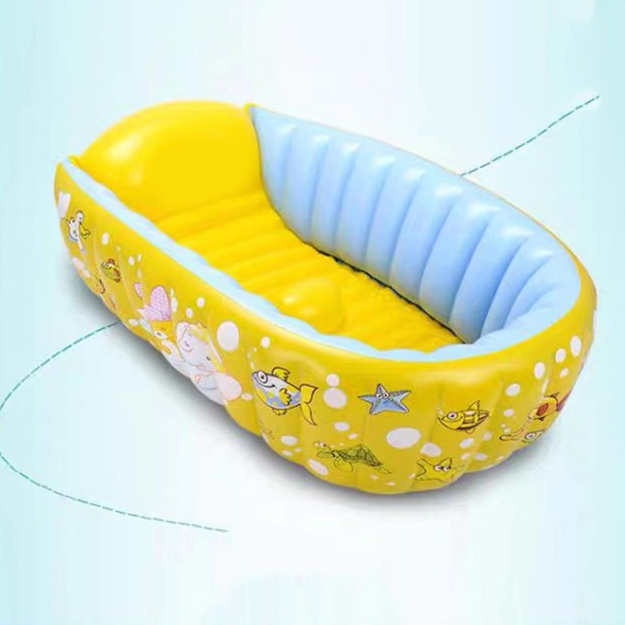 Bañera Hinchable para Niña de PVC Duradera y Portátil Piscina Interior para Baño y Adecuado para Recién Nacidos Fácil de Inflar y Guardar