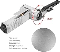 Vista 3 de Eboxer - Lijadora de banda neumática de 0.394 pulgadas (0.394 in) de 3/8 x 13 pulgadas con 3 correas, lijadora de archivos para cortar y moler