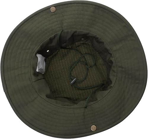 Miniatura 5 de TopTie Sombrero de ala ancha Boonie de verano al aire libre de doble cara para pesca con correa para la barbilla