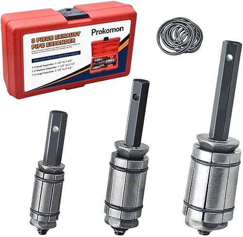 Prokomon 3 piezas de expansor de tubo de escapekit de estiramiento de tuberíaexpansor de tubo de silenciadorexpansor de tubo trasero de 118 a 3-12