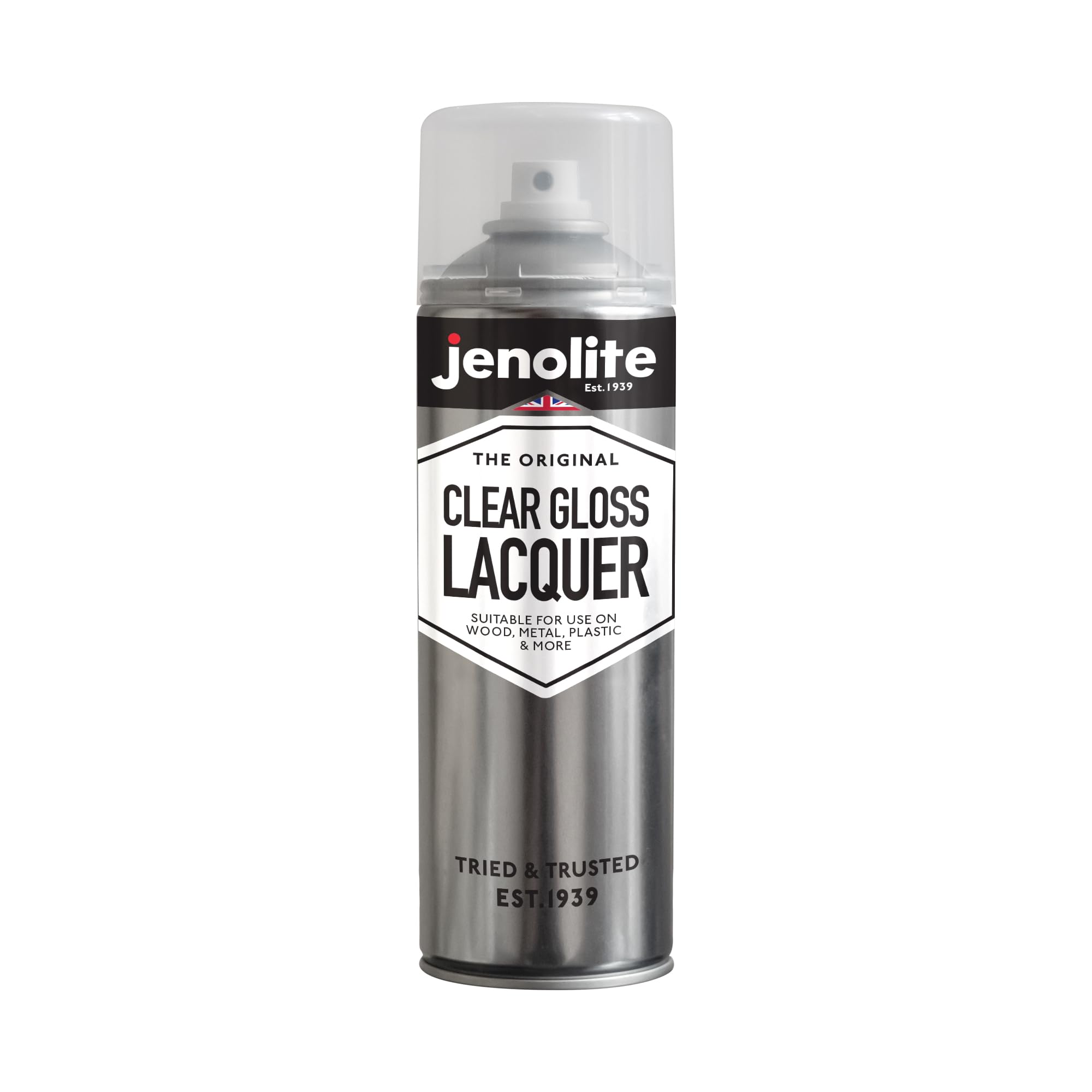 JENOLITE Clear Lacquer Spray Gloss Finish 500ml | Crystal clear gloss lacquer protects paintwork from corrosion and UV damage - non-yellowing formula