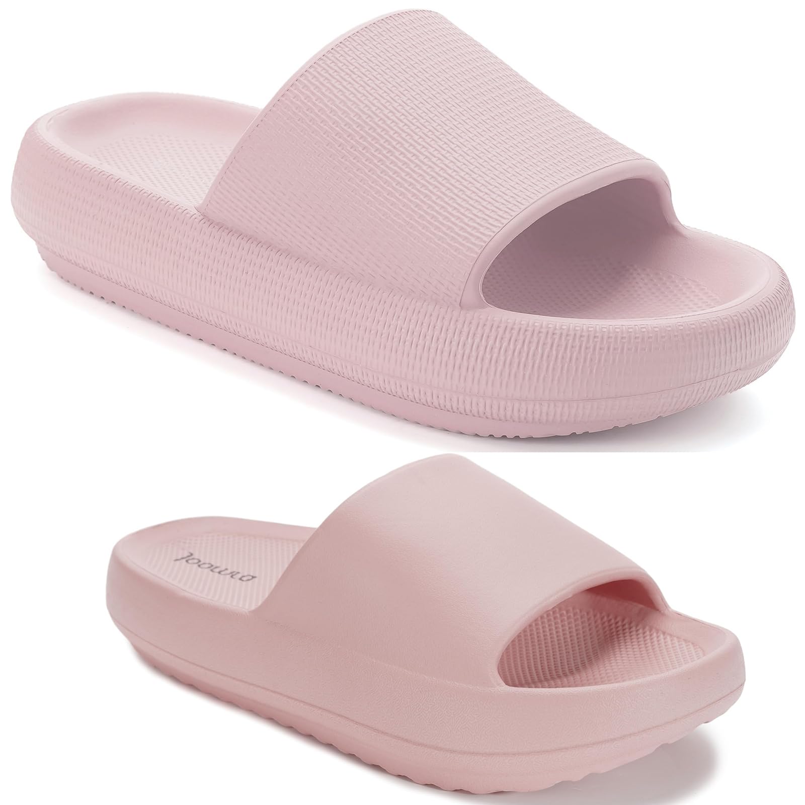 Unisex Pillow Slippers And Arch Support Slides House Shoes Pink 6-7 Women/4.5-5.5 Men 37-38