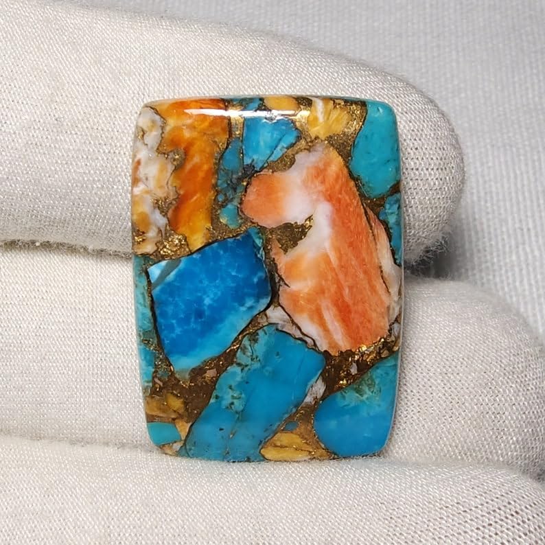 Turquoise naturelle cabochon pour fabriquer un bijou personnalisé - 4