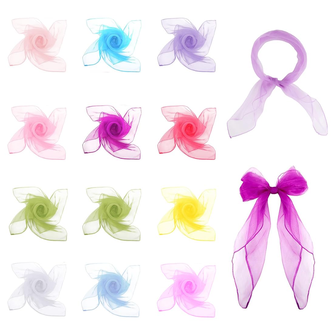 12 Pañuelos De Malabares De 60 Cm – Colores Brillantes Para Baile, Gimnasia Y Juegos Infantiles