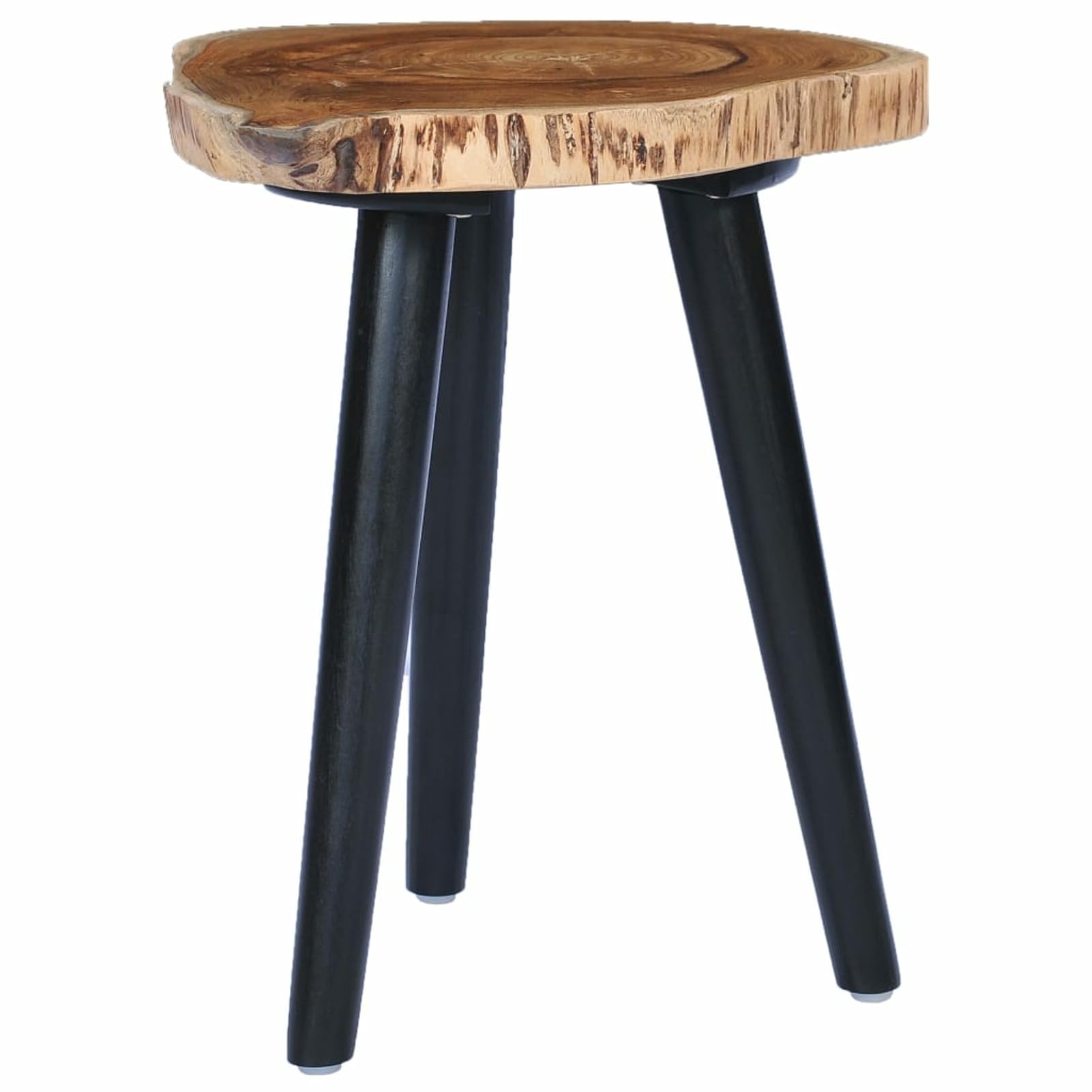 Homgoday Table basse 40 x 45 cm en teck massif, table d'appoint, table d'appoint pour salon, salle de réception d'invités, chambre à coucher et mobilier de bureau