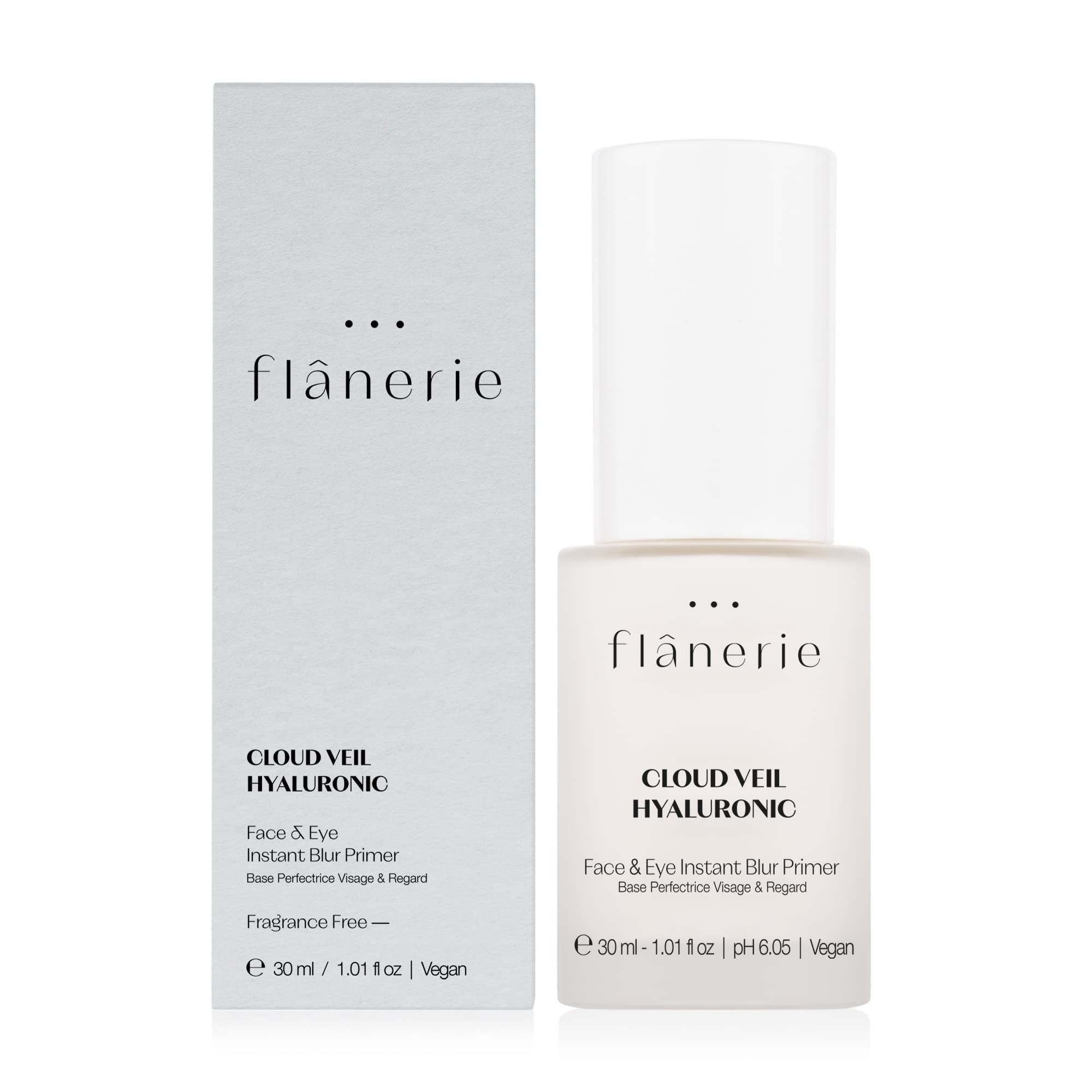 Flanerie Face & Eye Instant Blur Primer | 30ml, Silky, Lightweight, Universal Primer, Makeup Base, Fragrance Free, Vegan Formula