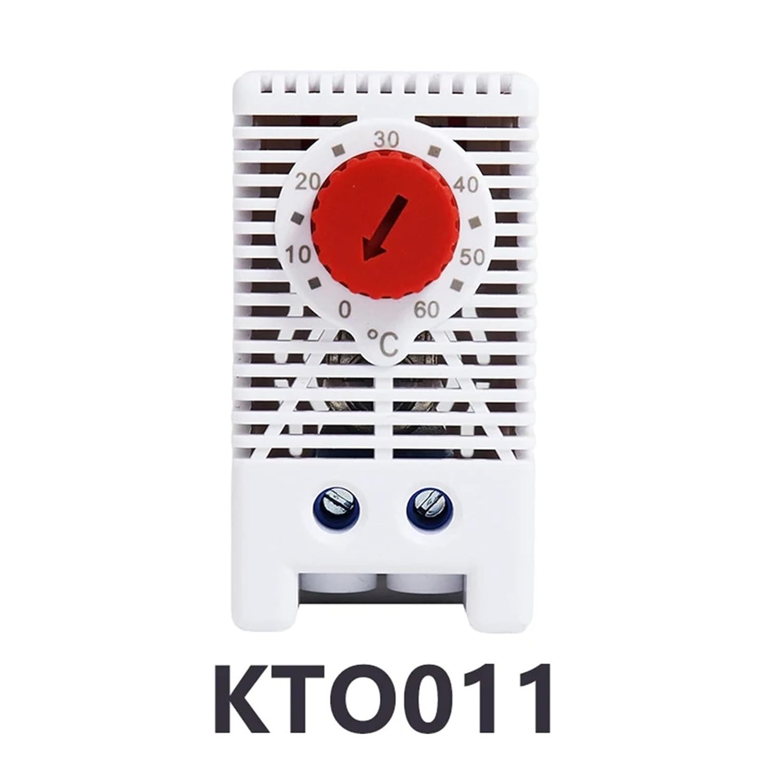 KTO011 KTS011 NC/NO Cabinet Temperature Controller 0-60℃ Rail Thermoregulator Compact Bimetallic Thermostat 1Pcs(KTO011)