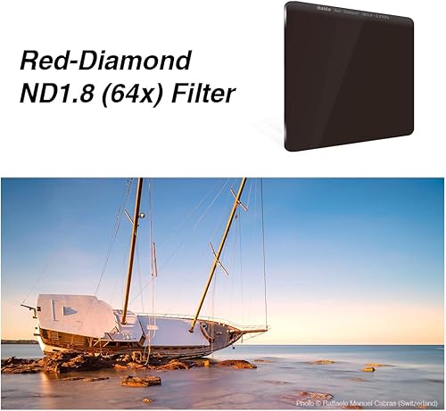 Miniatura 6 de Haida Filtro ND rectangular cuadrado de 5.906 x 5.906 in, revestimiento nano multicapa de diamante rojo, densidad neutra de vidrio óptico, un millón