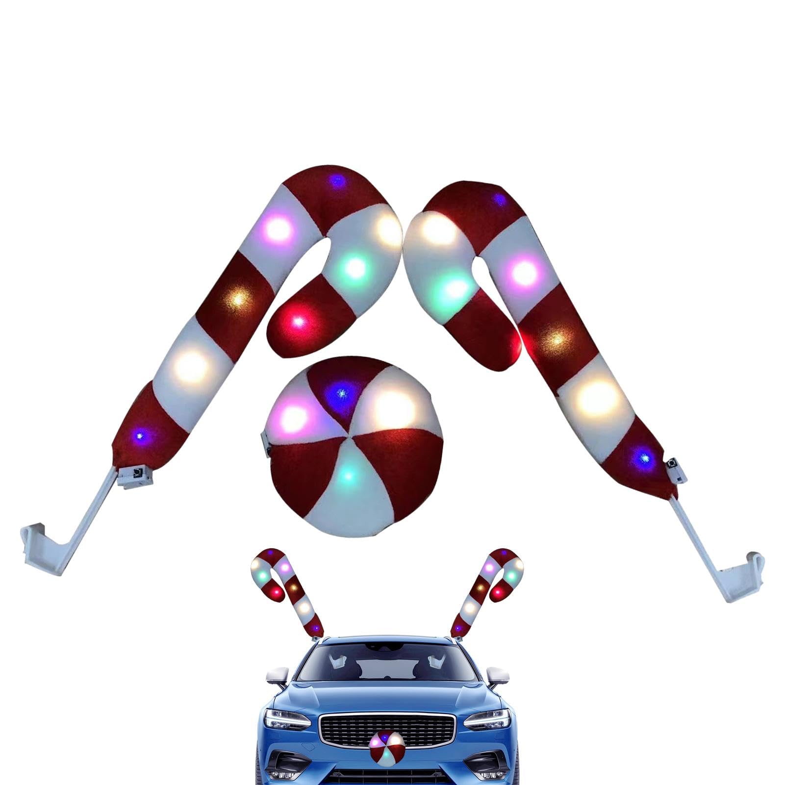 Decorazione per auto a forma di renna, corna di renna, ornamenti