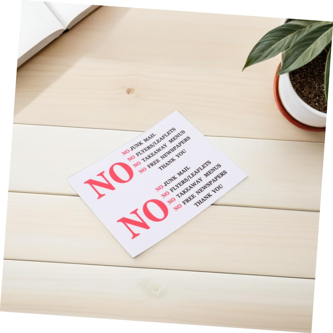 DOITOOL 5sheets No Junk Mail Mailbox Sticker PVC Decal for Outdoor Use Messaging to Deter Unwanted Compact for Homeowners Mailboxes