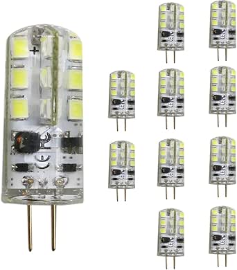 Lot De 5 Ampoules Led G4 12 V Blanc Lumière Du Jour 6000 K 1,24 W Ac-Dc 12 V Remplacement