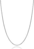 Miabella 925 Sterling Silver 2mm Italian Round Box Chain Necklace for Women Men - Hypoallergenic, Made in Italy