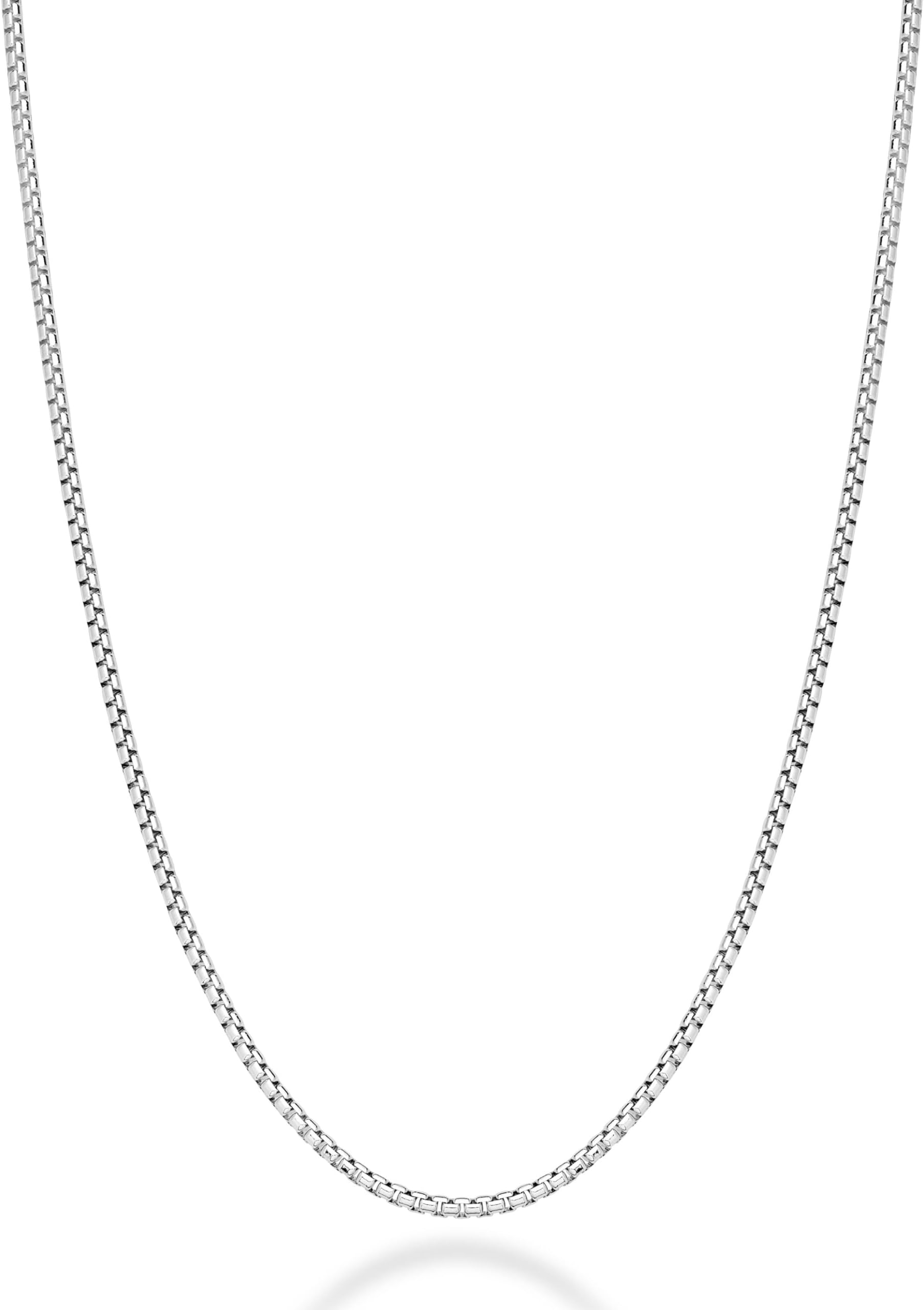 Miabella Italian 925 Sterling Silver Solid 2mm Round Box Chain Necklace for Women Men Rolo Necklace Made in Italy