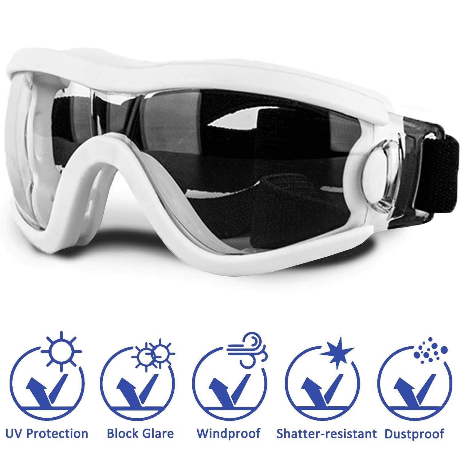 Medium Dog Sunglasses with Adjustable Strap UV Protection, Winproof Puppy Sunglasses - Image 2