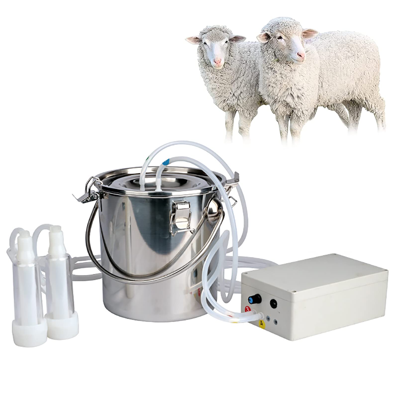 Dispositivo di Arresto Automatico per mungitura elettrica Domestica da 5 Litri, mungitrice per capre, mungitore a pulsazione Ricaricabile, Forniture per la mungitura dell'azienda agricola