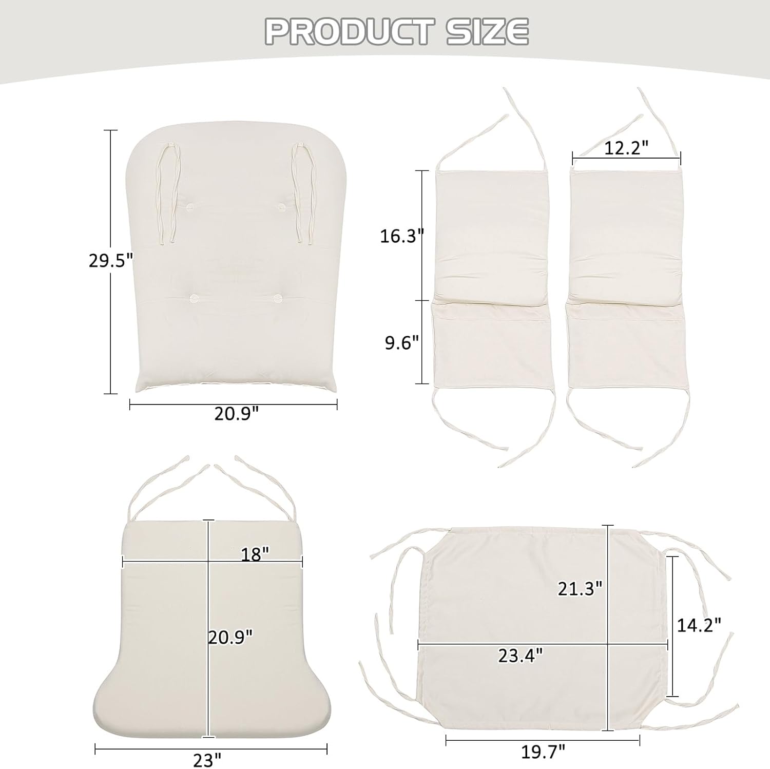 BECHAEO 5PCS Suede Glider Rocker Replacement Cushions with Ottoman Cover Thicken Soft Rocking Chair Cushion Set for Indoor Nursery Glider Rocking Chair, Beige Beige-suede image 2 of 7 B0D5BB3C31