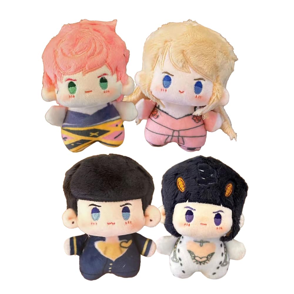 Higashikata Josuke - Llavero de peluche de anime Bruno Buccellati de 10 cm, colgante de dibujos animados, adornos colgantes para mochila, regalos coleccionables, 4 unidades., 10cm