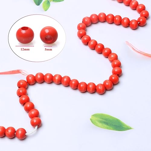 Miniatura 2 de 200 cuentas de macramé de madera negra de 0.630in para manualidades hechas a mano, cuentas espaciadoras sueltas de madera para proyectos de macramé,