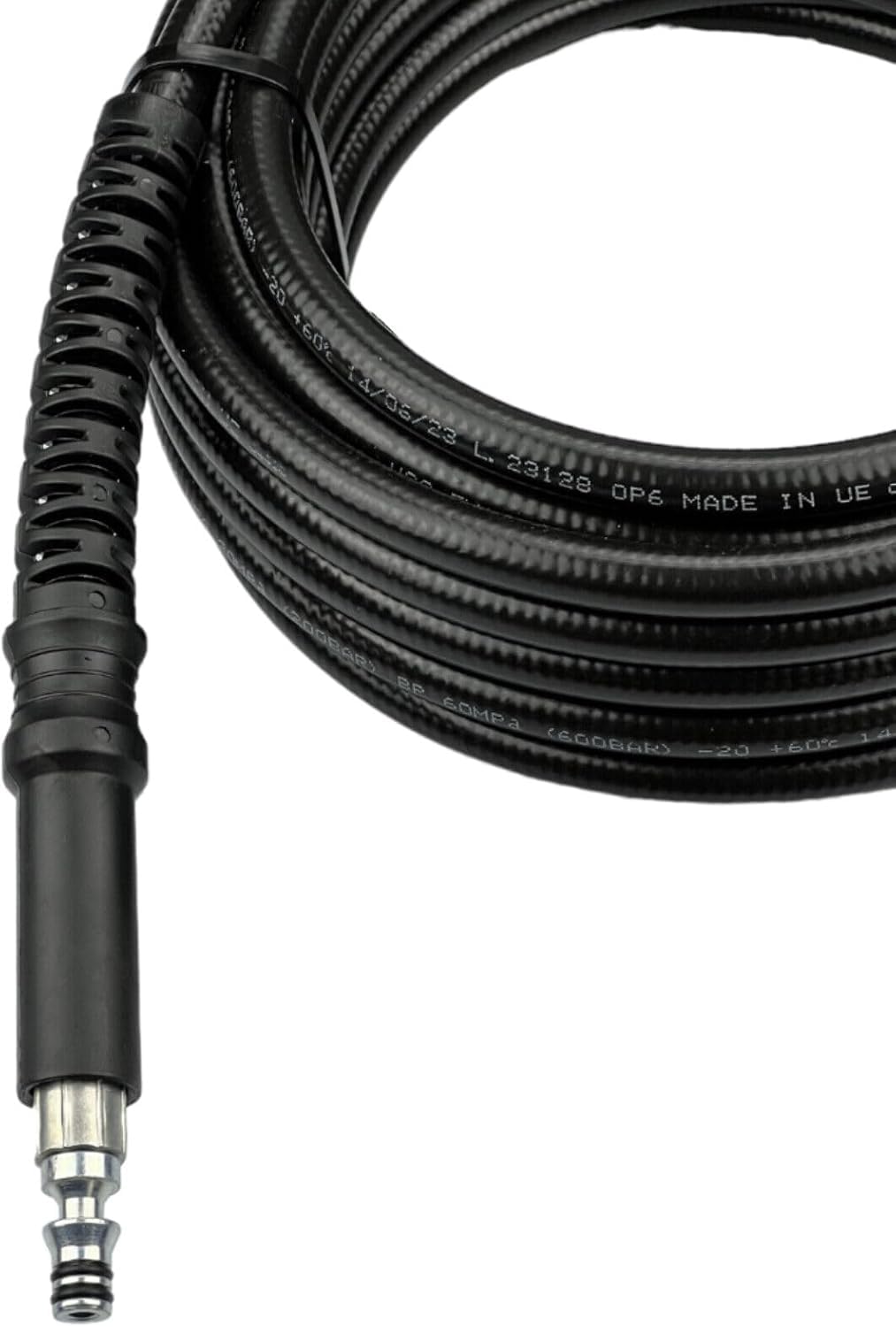 M&M Smartek tubo alta pressione 8 m compatibile con Parkside, rinforzato | Tubo rinforzato alta pressione con protezione antipiega; controllare raccordi, pressione, temperatura e apparecchio.