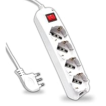 V-TAC Ciabatta Multipresa Elettrica con Interruttore e Cavo da 1,5 Metri – 4 Prese 10, 16A Bipasso + Shuko – Spina 16A – Presa Elettrica per Casa, Ufficio, Negozio – Colore Bianco