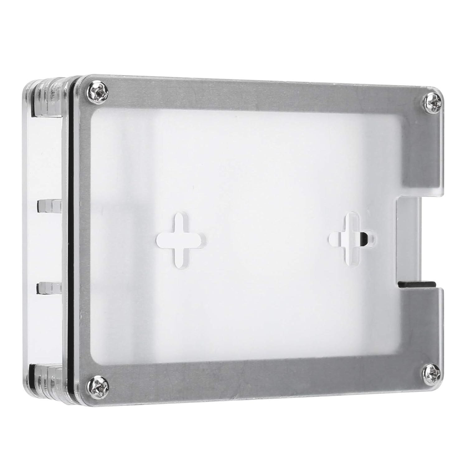 Ubersweet® Acrylic Case for Raspberry Pi 4 Model B – 9 Layers Acrylic Case Kit – with Cooling Fan and Mesh Cover – Strong and Durable (Housing+Fan+Grille)