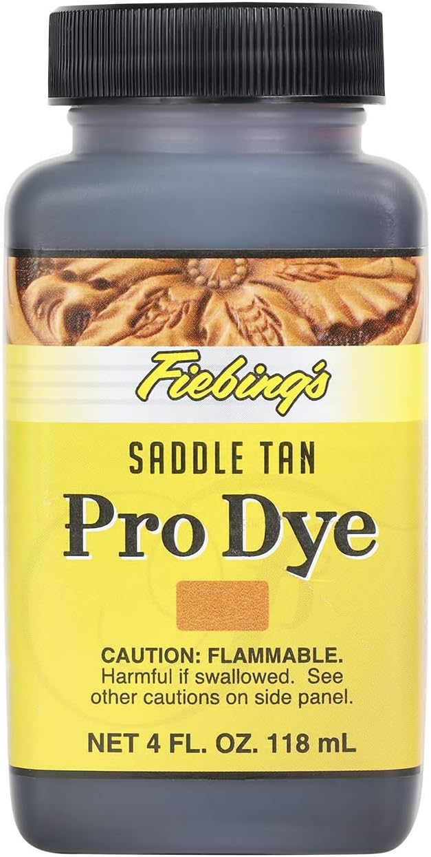 Pro Dye Leather Dye (4 Fl Oz) - Alcohol-Based, Penetrating, Permanent Dye for Shoes, Belts, Furniture - Vivid Color, Superior Color Fastness