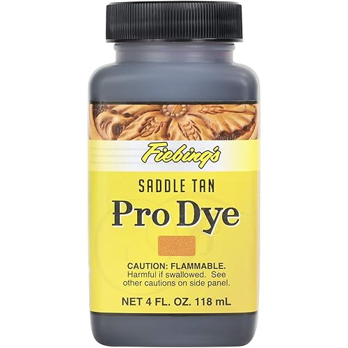 Fiebing's Pro Dye Leather Dye (4 Fl Oz) - Alcohol-Based, Penetrating, Permanent Dye for Shoes, Belts, Furniture - Vivid Color, Superior Color Fastness